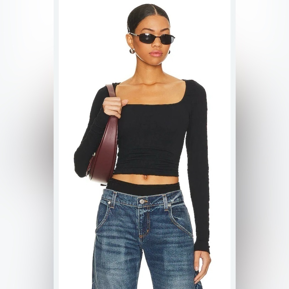 Intimately FP Have It All Long Sleeve In Washed Black Size XS/S